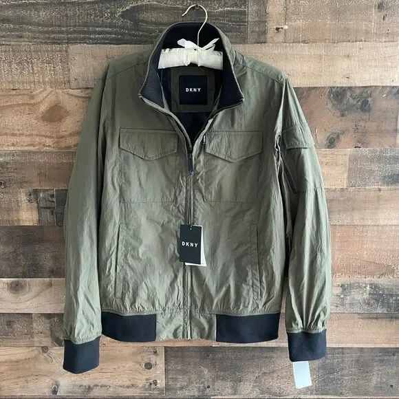 DKNY Water Resistant Women’s Olive Green Jacket New With Tags Size Small - Picture 2 of 16